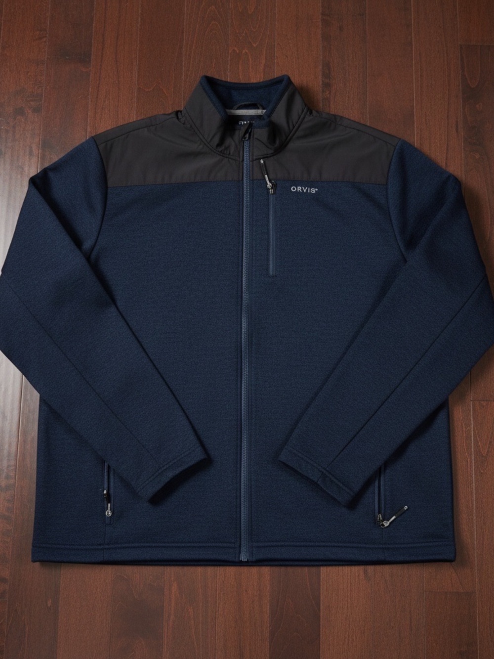 Orvis jacket Adult 2XL XXL Blue Long Sleeve Full Zip Outdoor Fishing Hiking Mens - Picture 2 of 5